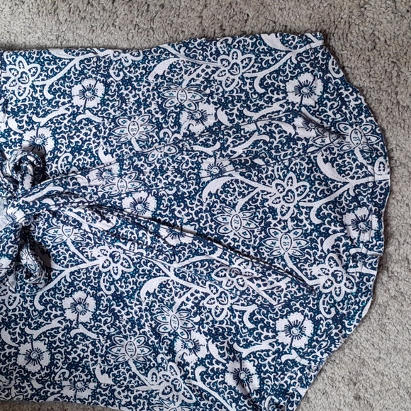 Free People Happiness in Bloom Floral Halter Top in Hula Blue sz Small - Picture 6 of 11